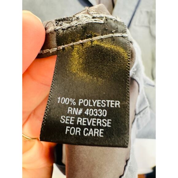 CROFT & BARROW Men’s Gray Faux Suede Cloth Button Up Long Sleeve Shirt sz XL - Picture 11 of 11